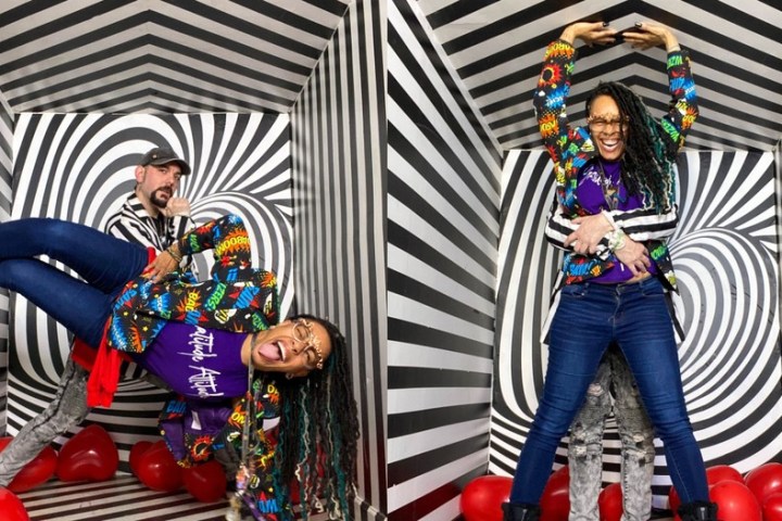 a little girl posing for a picture