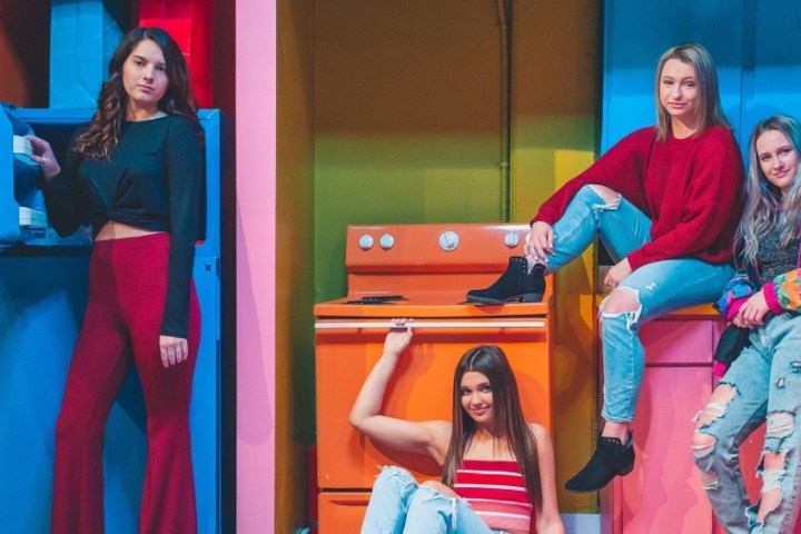 a group of people posing for the camera