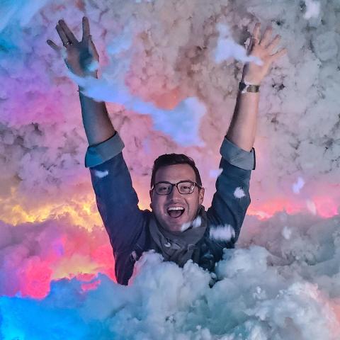 a person with smoke coming out of it