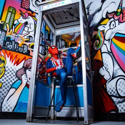 a graffiti covered wall